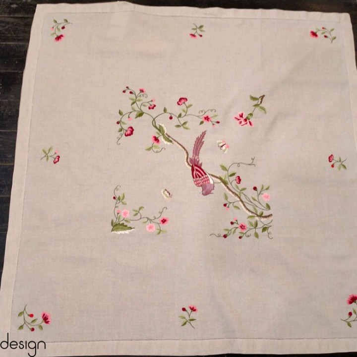 Square table cloth - Phoenix embroidery(size 90 cm)